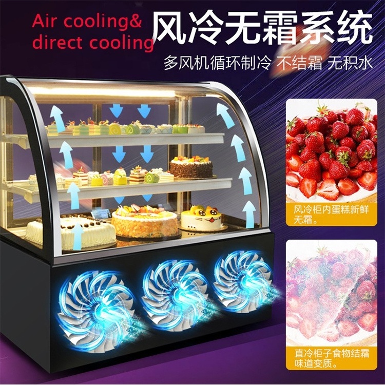 Commercial cake display refrigerator showcase bakery dessert cake fridge chiller glass door cake freezer