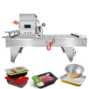 Automatic Pet Food Packaging Machine Alufoil Container Cat Food Filling Sealing Machine