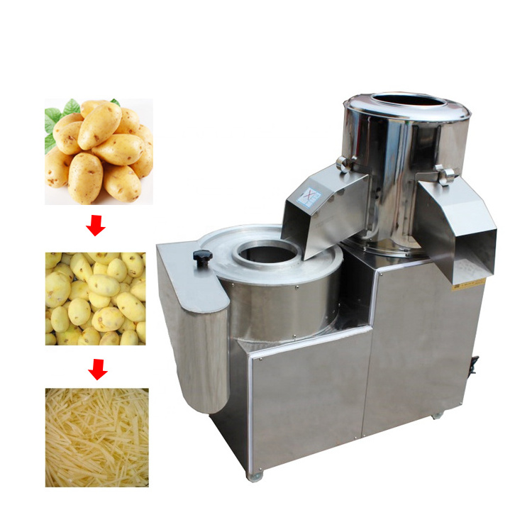 Commercial and industrial 3 in 1 potato washing peeling slicing machine french fry cutter machine