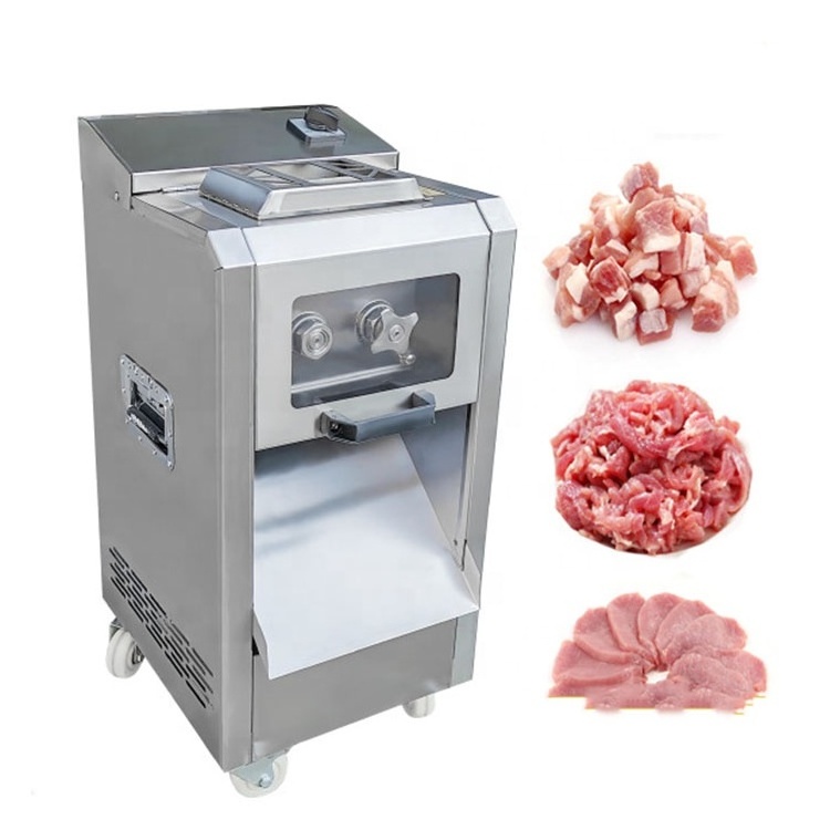 Automatic Slicing Meat Strips Cutting Machine Fresh Cow Goat Beef Meat Steak Chicken Breast Thin Slice Cutting Cutter Slicer