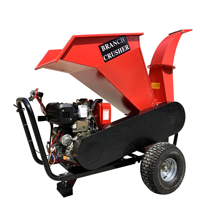 Hydraulic Wood Chipper Manufacturer 8 Inches Chipping Capacity for Commercial Use