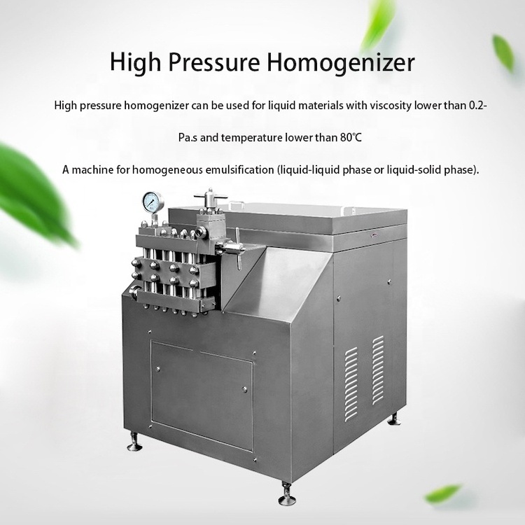 Commercial High Pressure Homogenizer Factory Supplier Milk Juice Yoghurt Homogenization