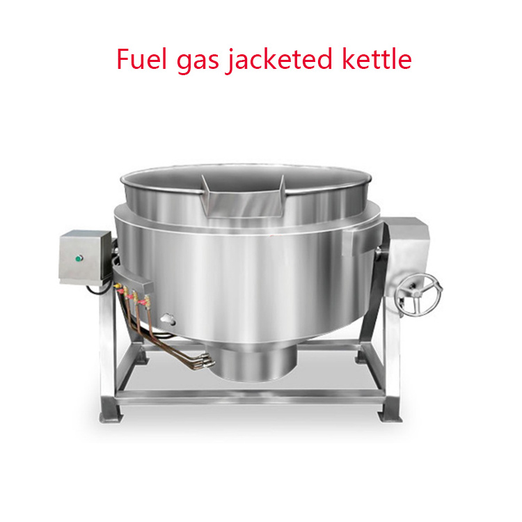 Stainless Steel Jam Cooker Pot/Sugar Cooking Jacket Kettle With Agitator/Fruit Jam Sandwich Pot For Sale