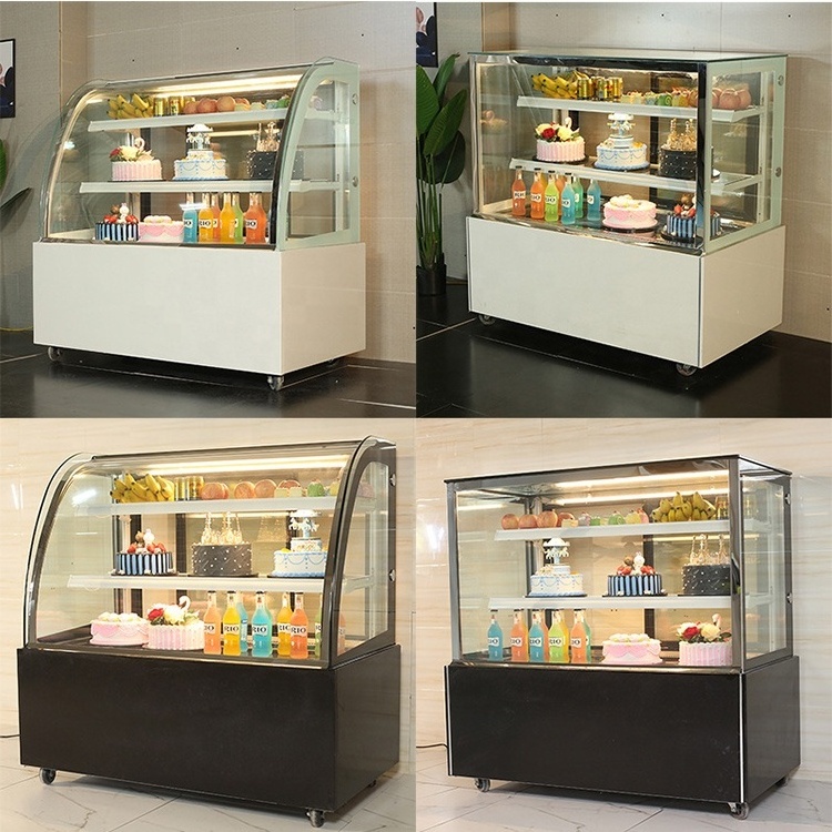 Commercial cake display refrigerator showcase bakery dessert cake fridge chiller glass door cake freezer