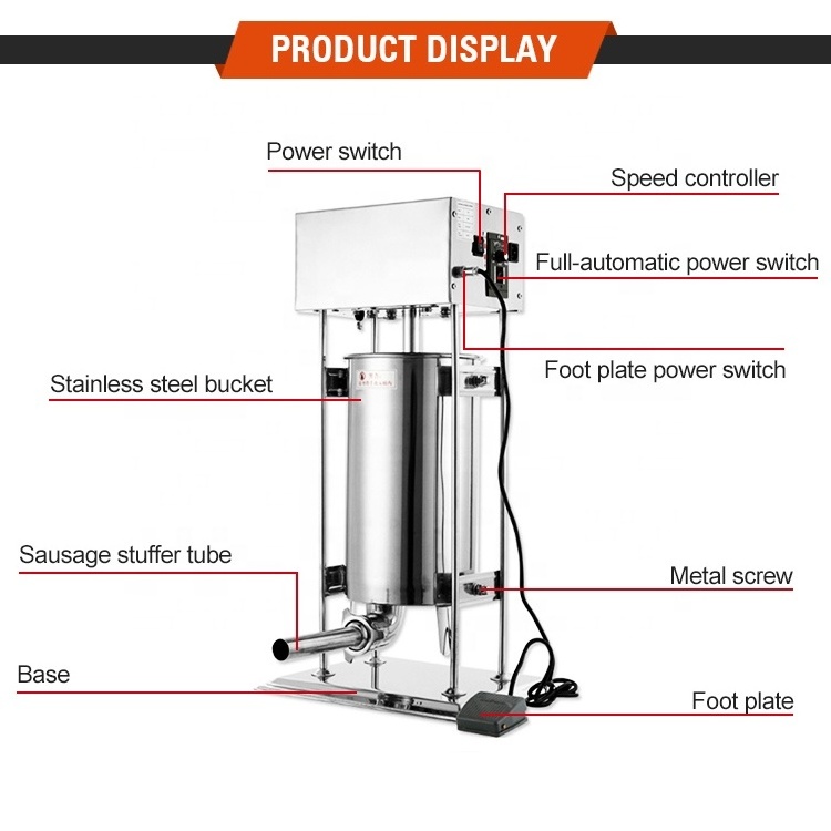 Automatic Electric Sausage Making Machine Sausage Filling Machinery Electric Sausage Stuffer