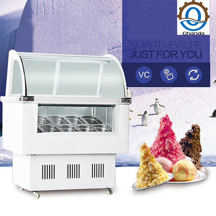 Commercial Refrigeration Equipment Drop in Mini Ice Cream Showcase  Display Freezer