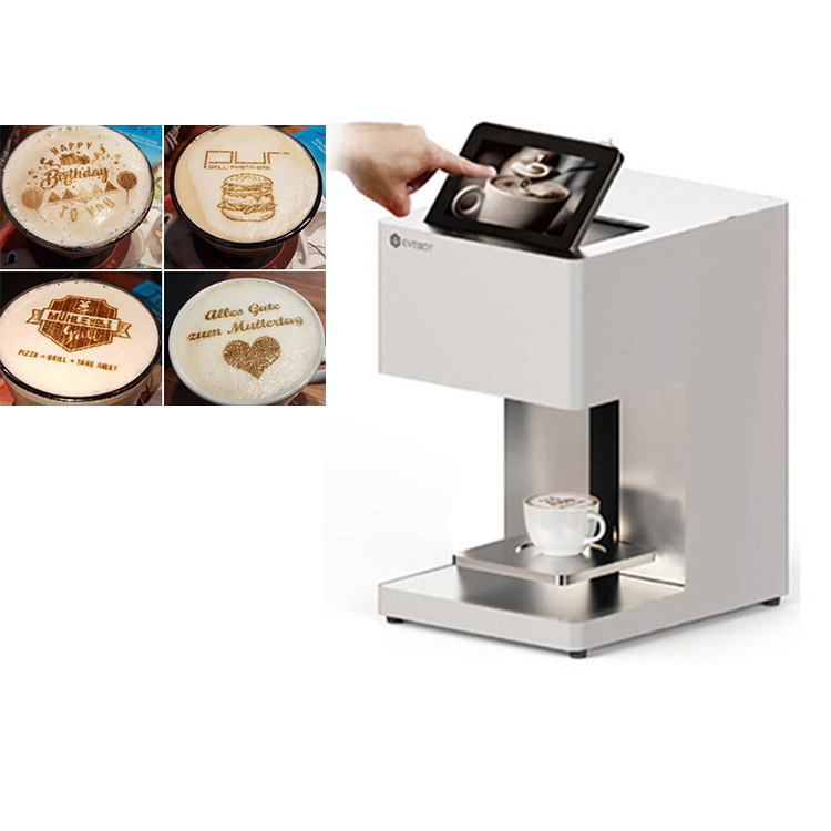 Automatic Colorful Inkjet Printers 3D Food Cake Coffee Printer Machine With Ce Certificate Digital Printing Shop Machines