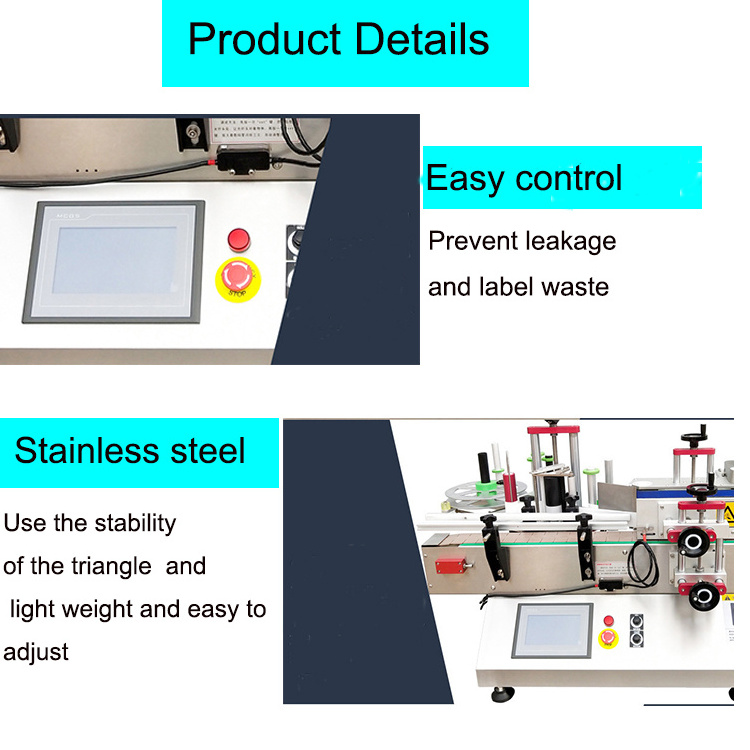 10Ml Vial Adhesive Sticker Label Applicator Water Ampoule Vial Automatic Round Glass Bottle Labeling Machine