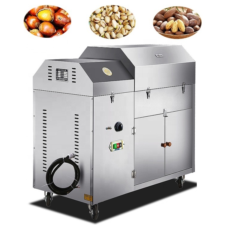 Full automatic nut frying machine corn roasting machine gas coffee bean peanut roaster drying machine