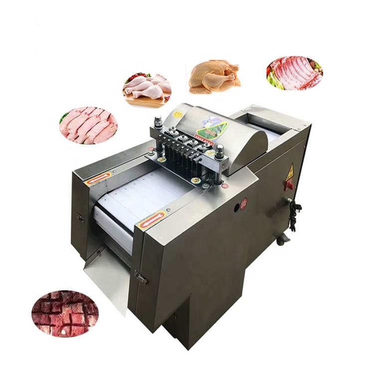 Electric Industrial Beef Dicer / Meat Cutter Diced Frozen Meat Cube Cutting Machine