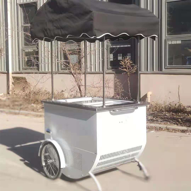 CE and Best Quality Mobile Ice Cream Tricycle Vending Push Bike Cart Food Vending Bike Ice Cream Bike For Sale