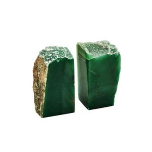 stone bookend Green jade crystal bookends gemstone bookend natural agate healing chakra stone wholesaler