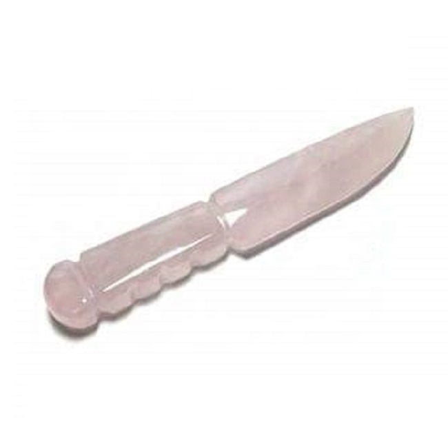 Natural crystal hand carved rose quartz knife dagger festival gifts crystal craft festival gift for decoration Gemstone