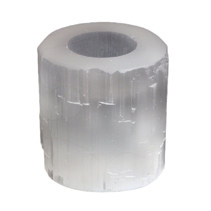 natural stone candle holder Selenite natural agate candle holder gemstone crystal reiki healing Wholesaler Supply