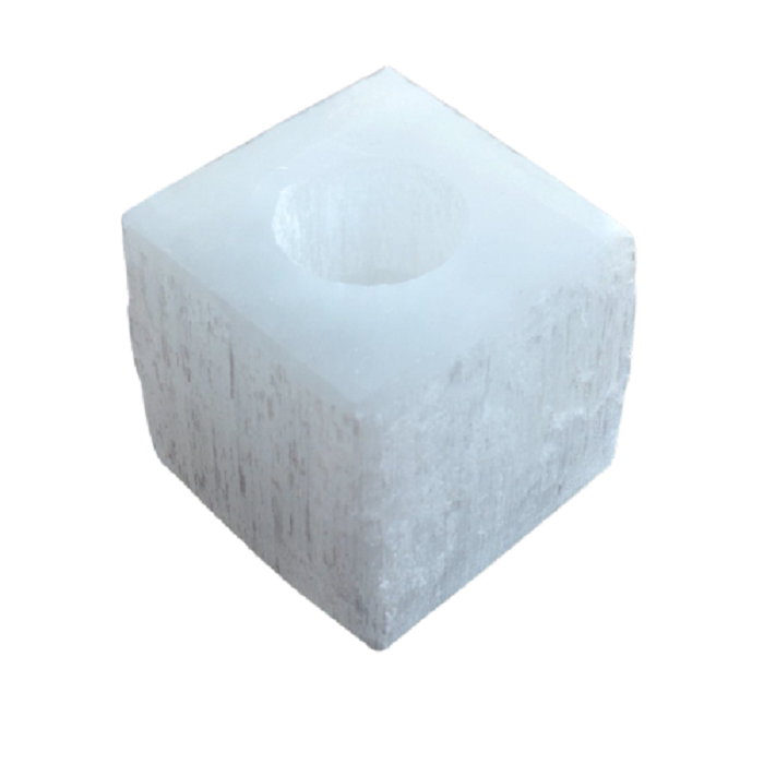 natural stone candle holder Selenite natural agate candle holder gemstone crystal reiki healing Wholesaler Supply