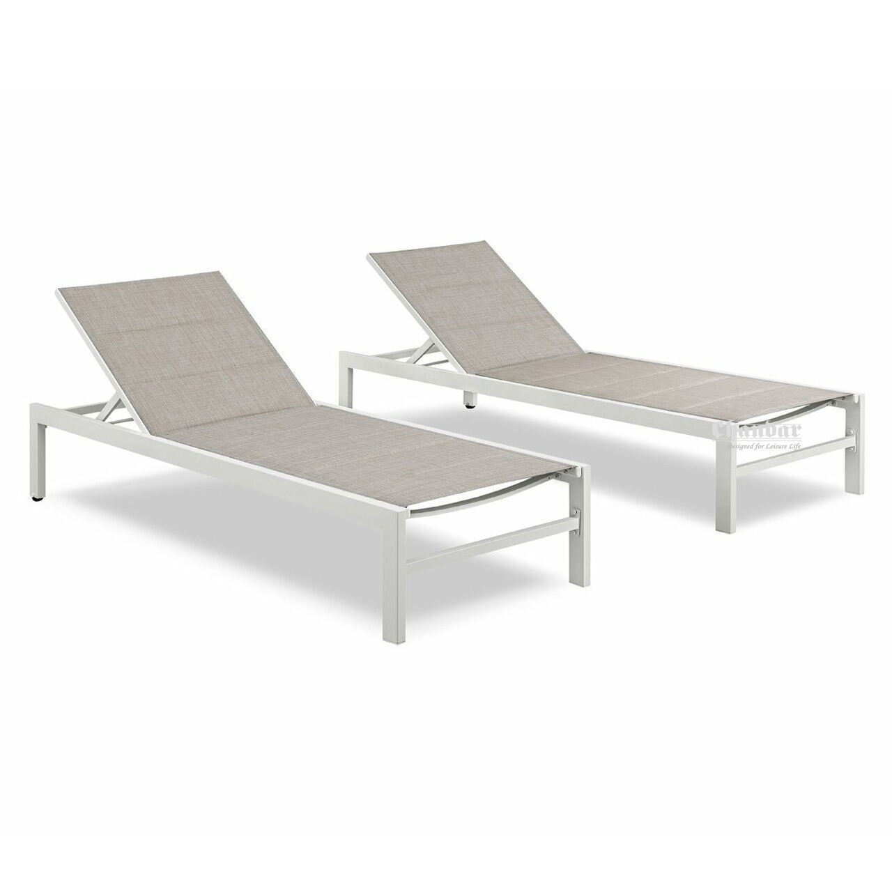 Hot Sale Modern Beach Chaise Lounge Sun Beds Outdoor Furniture Garden Aluminium Leisure Chair Patio Poolside Sun Lounger