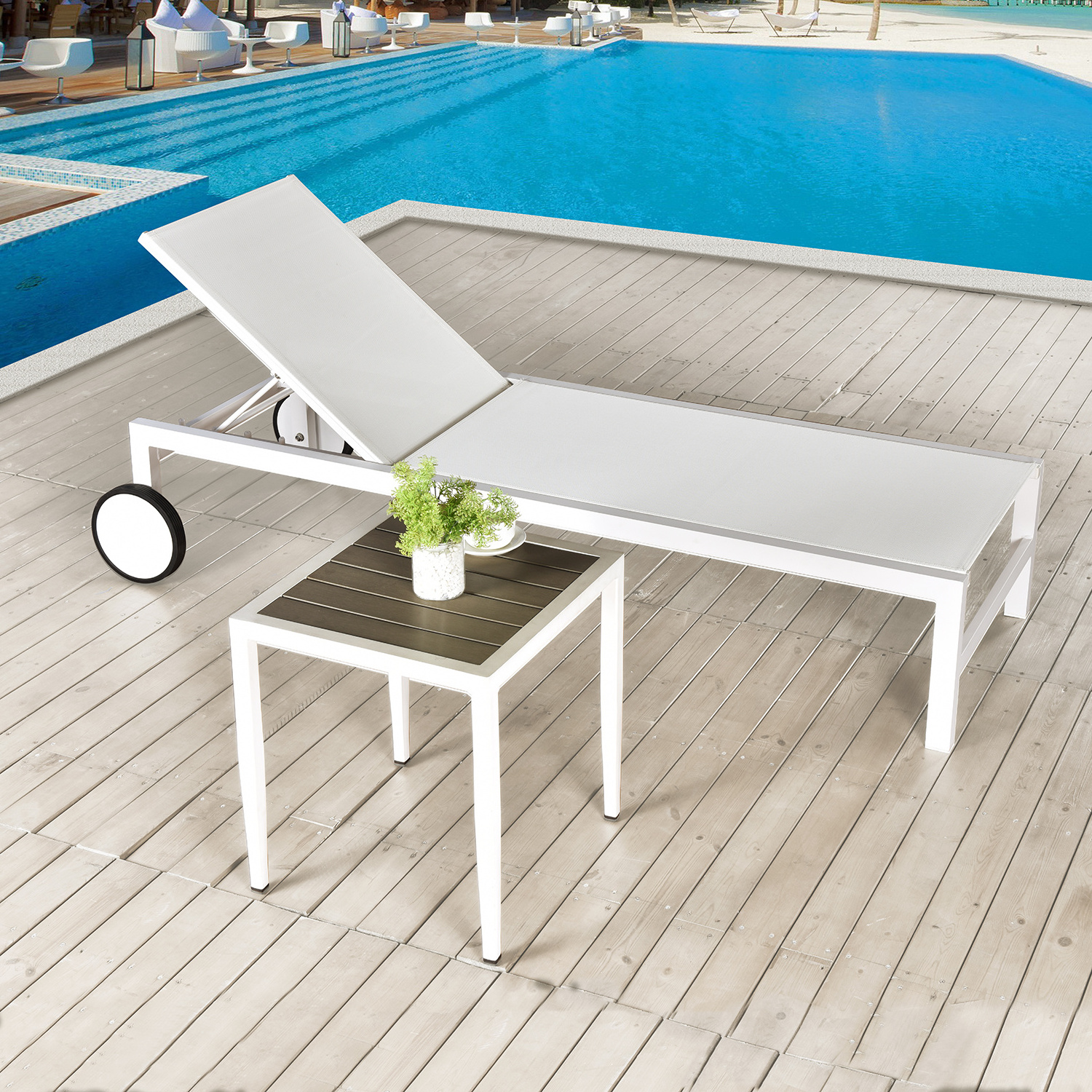 Hot sale modern chaise lounge outdoor chair patio pool lounge chairs