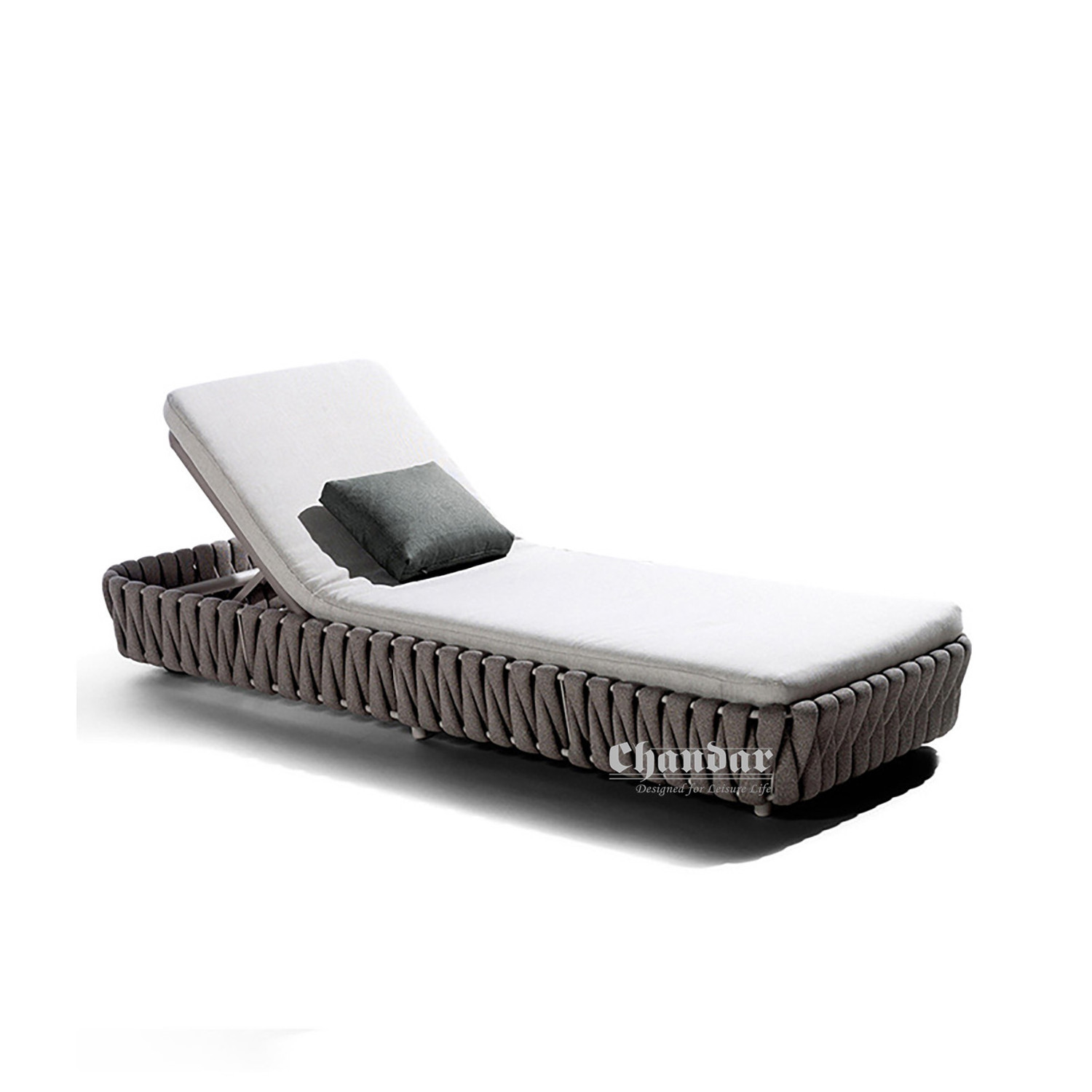 Leisure hotel outdoor lounge furniture rope sun bed