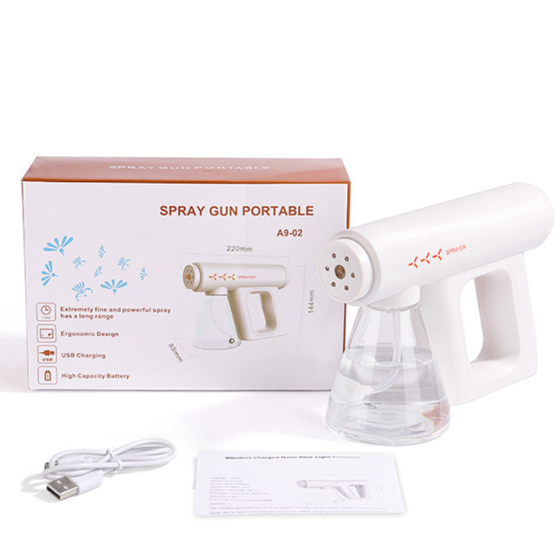 Atomizer Sprayer, Electric Handheld Sprayer Fogger Gun Portable Rechargeable Sprayer Gun, Nano Atomizer for Home