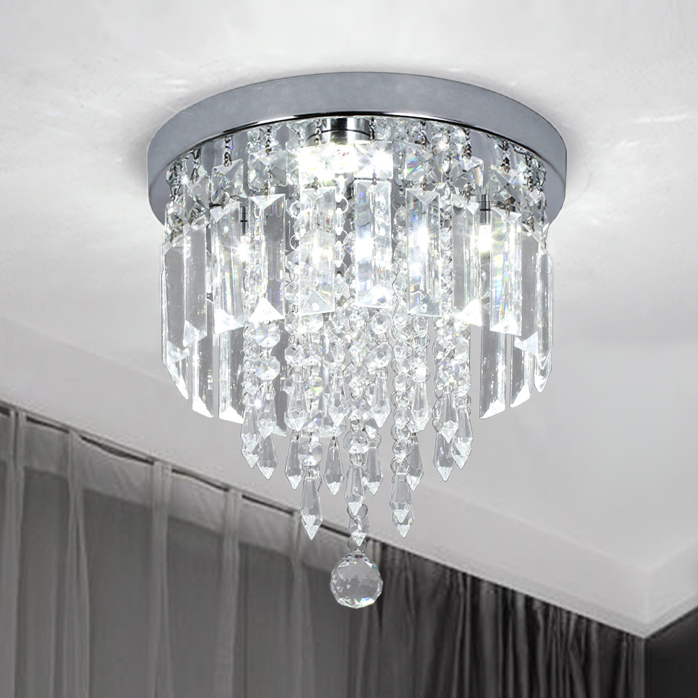 Modern Flush Mount Mini Bedroom Hallway Bar Kitchen Bathroom Crystal Ceiling light