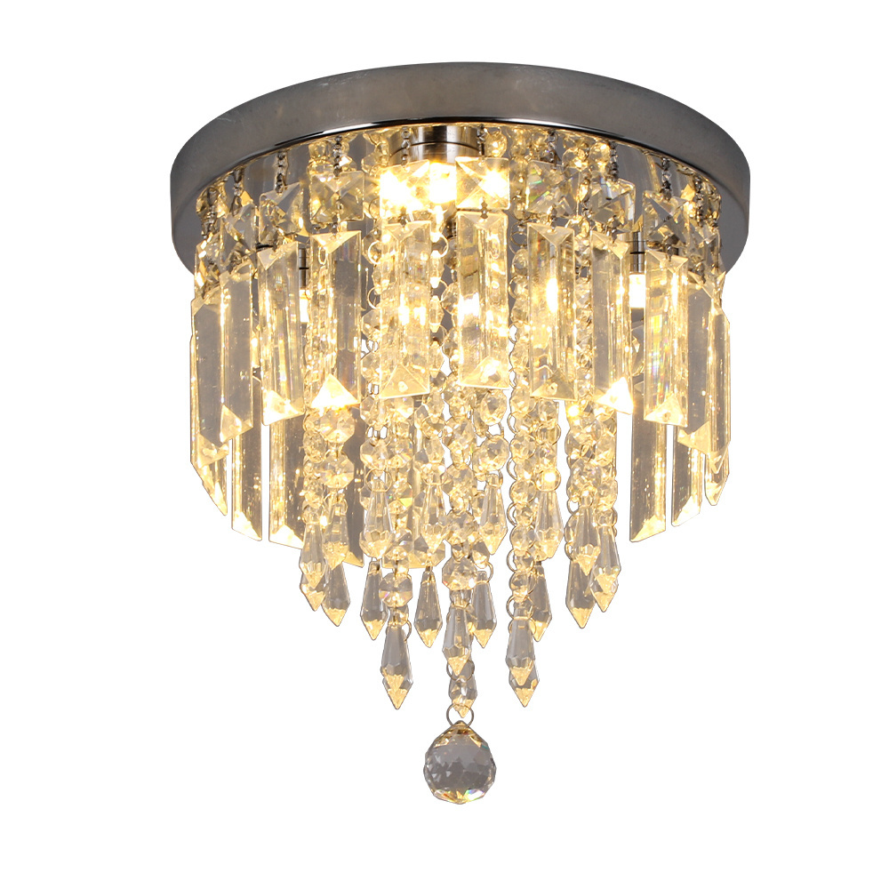 Modern Flush Mount Mini Bedroom Hallway Bar Kitchen Bathroom Crystal Ceiling light