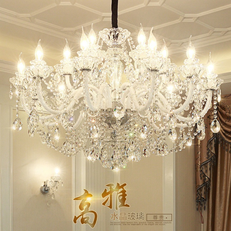 Luxury Crystal Chandeliers Modern Glass Hanging Lamps Living Room Hotel Decorative Ceiling Lighting Pendant Chandelier Lights