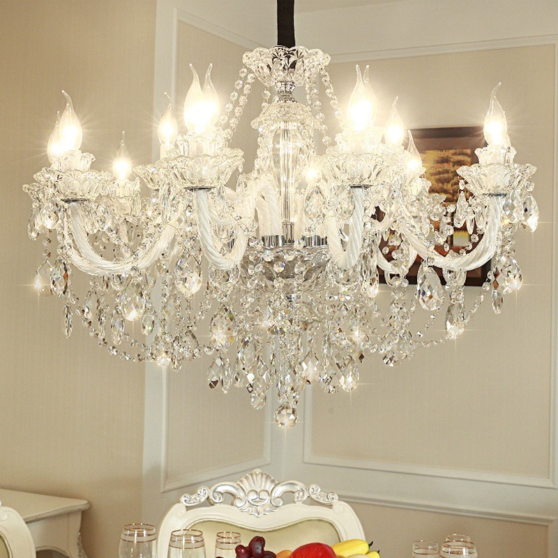 Luxury Crystal Chandeliers Modern Glass Hanging Lamps Living Room Hotel Decorative Ceiling Lighting Pendant Chandelier Lights