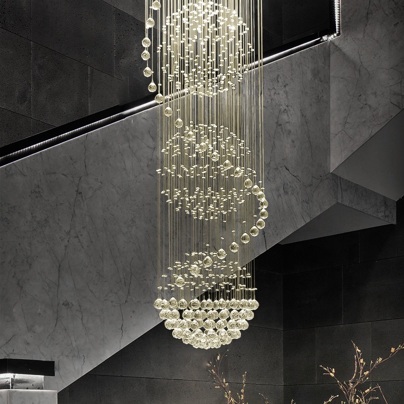 Luxury Modern Classic Chandelier Hotel Application Lobby Flush Mount Large Crystal Chandeliers