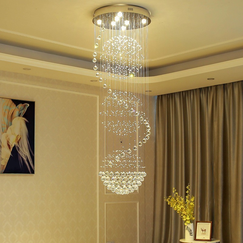 Luxury Modern Classic Chandelier Hotel Application Lobby Flush Mount Large Crystal Chandeliers