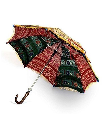 Indian Cotton Mini Ethnic Umbrella Parasol Umbrella Wedding Decor Party Handmade work Sun Parasol Embroidered Designer Handmade