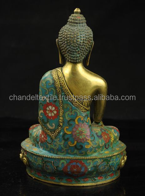 Buddhism Bodhisattva Shakyamuni Old Tibetan Brass Sating Buddha Statue Medicine Blessing Buddhism Art Ethnic God Buddha statue