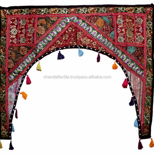 Indian Home Decorative Patchwork Embroidered Window Valence Door Hanging Toran Topper Toran door hanging wholesale