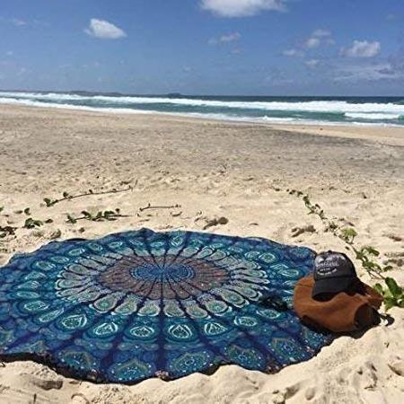 mandala Round tapestry Wall Hanging Beach Throw Towel Yoga Mat 72