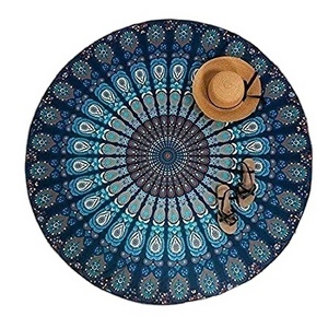 mandala Round tapestry Wall Hanging Beach Throw Towel Yoga Mat 72" Beach round mandala Roundei maroon Fringe Indian decor ethnic