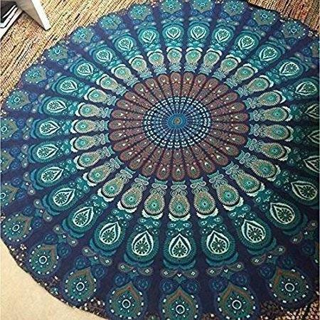 mandala Round tapestry Wall Hanging Beach Throw Towel Yoga Mat 72