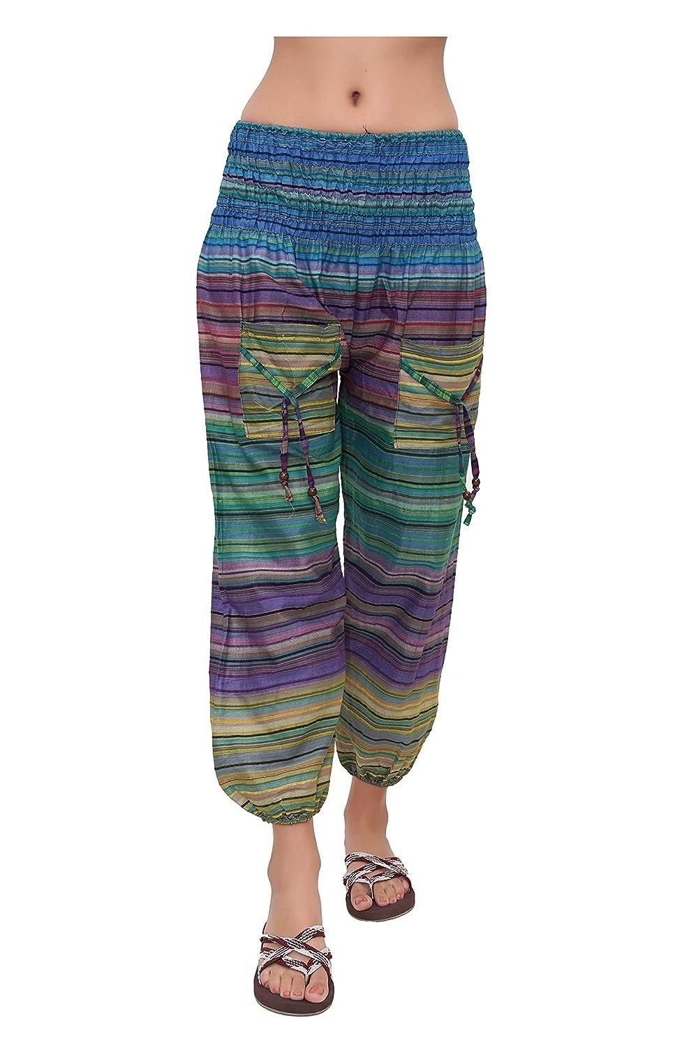 3 TIie Dye Harem Yoga Pants Trouser Baggy Gypsy Ginie Ali baba Trouser Aladdin elastic pant cotton gypsy yoga pant forTrouser