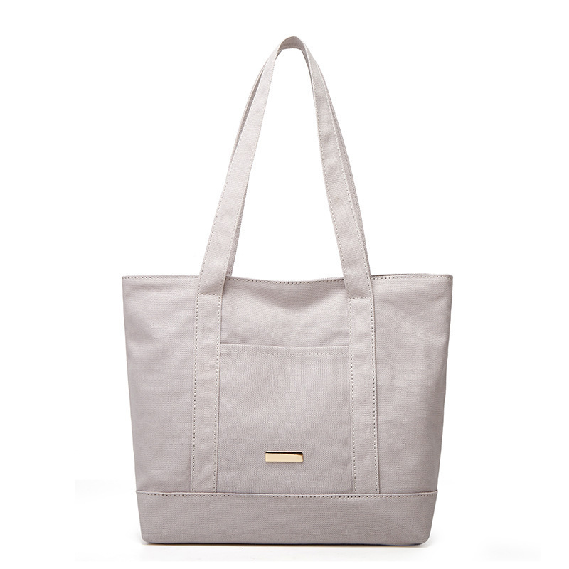 Monogram Blank Canvas Tote Purse Eco Recycle Market Shopping Bag Carry Shoulder Bag Soild Plain Color Blank Canvas Tote Bag