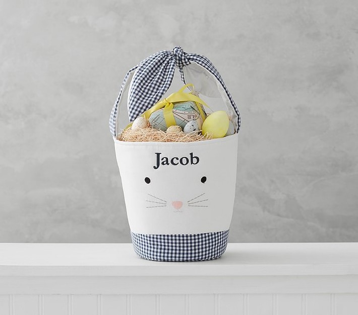 Tie Ear Bunny Bucket Canvas Wholesale Easter Baskets