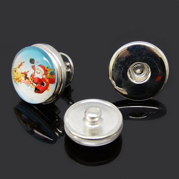 High Quality  DIY 18mm Button Charms Snap Charm Brooch Pin Wholesale