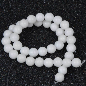 Natural Stone White Jade Beads