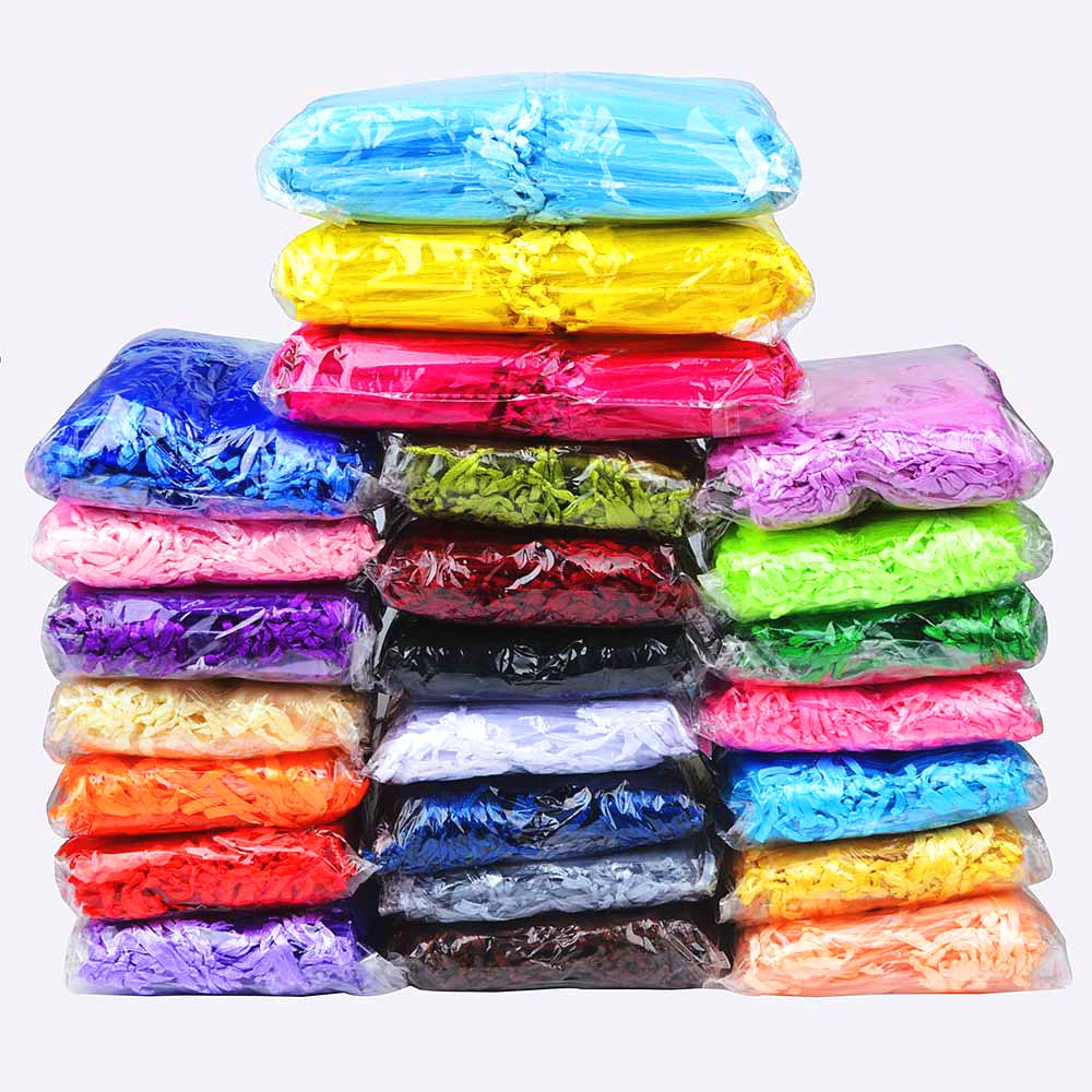 5x7cm Chanfar 24 Colors Jewelry Packaging Mini Organza Drawstring Bags