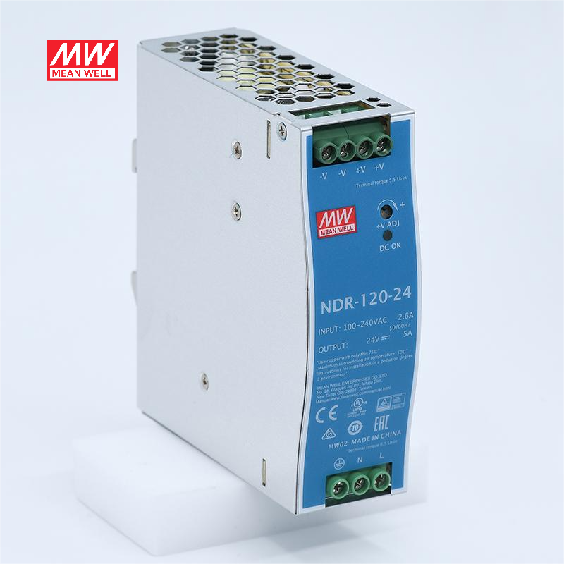 Meanwell NDR Power 75W 120W 240W 480W 960W 12V 24V 48V Switching DIN Rail Power Supply For Industrial Control System