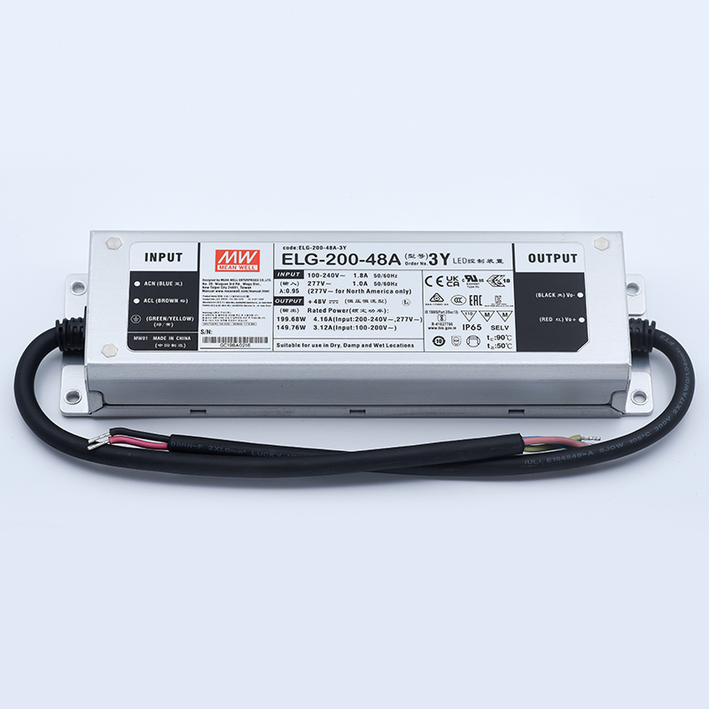 Meanwell ELG 75W 100W 150W 200W 300W 24V 12V 48V IP67 Dimmable Constant Voltage Strip Lighting Power Supply Led Driver