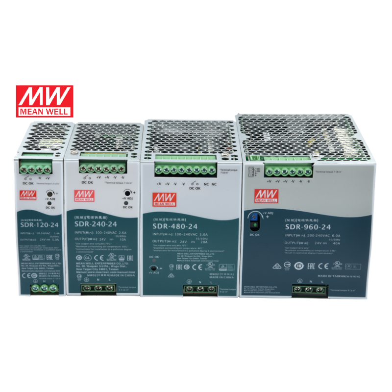 Meanwell NDR Power 75W 120W 240W 480W 960W 12V 24V 48V Switching DIN Rail Power Supply For Industrial Control System