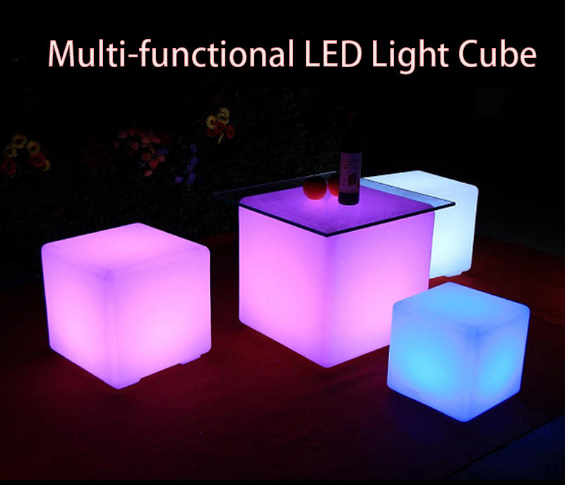 20X20cm Drink Club Bar Party Multi Color Light Up Led Glow Luminous Cube