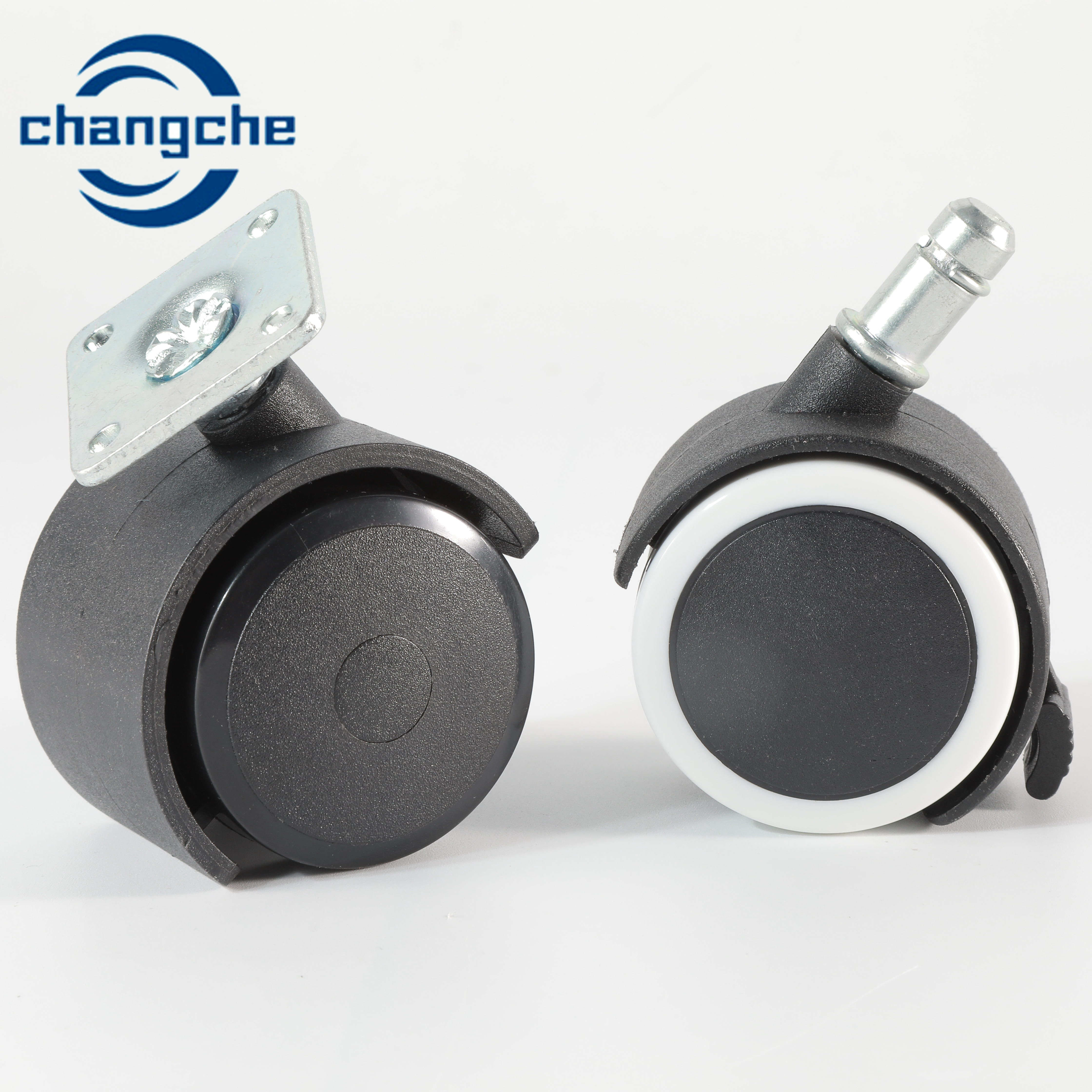 Chinese Factory Stainless Steel Stem Hand Cart Casters Nylon Rubber Durable Furniture Casters