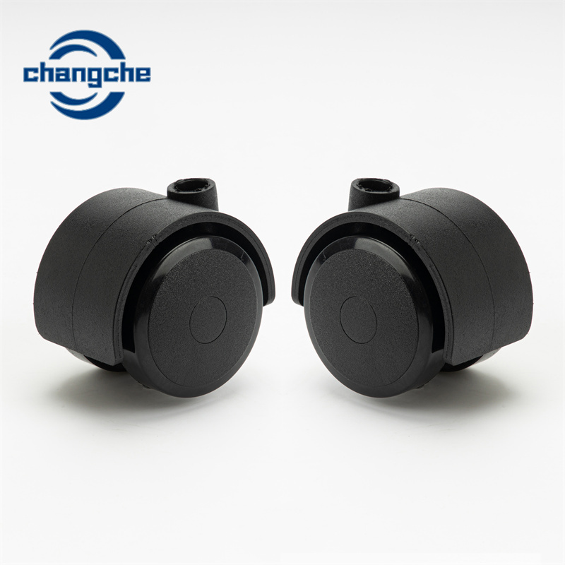 Low Profile Black Nylon Trolly Wheel Industrial Central Locking Heavy Duty Caster Wheels