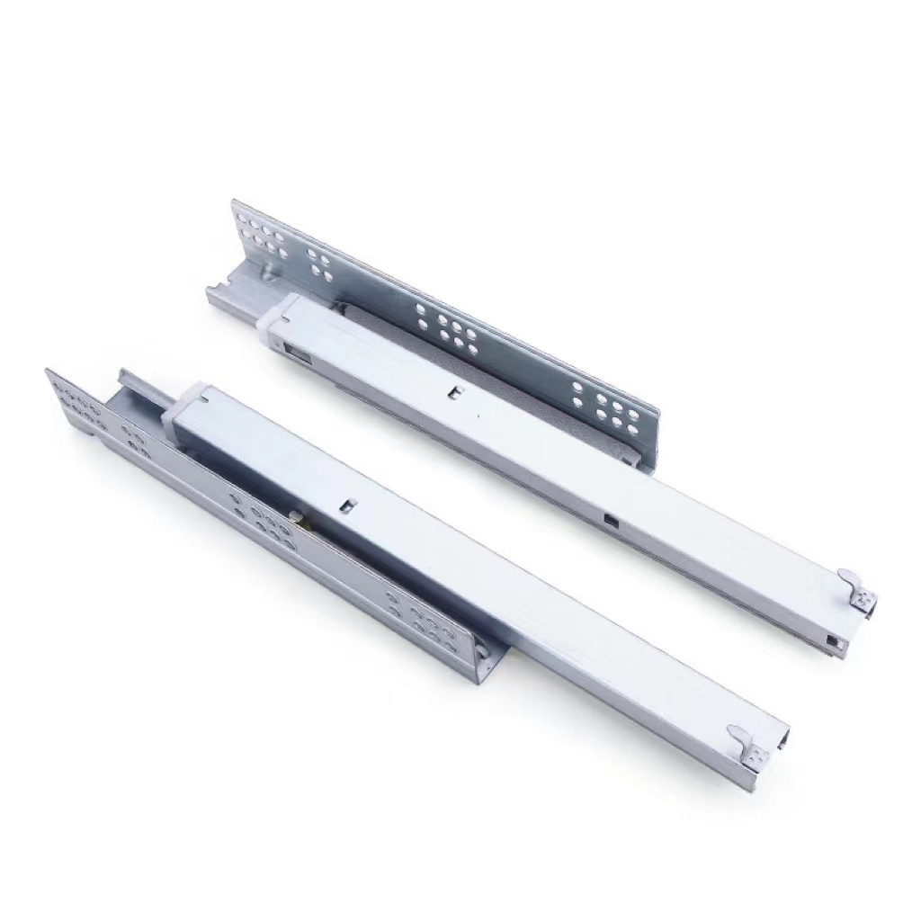 Heavy Duty Cold Rolled Steel Three Fold Bottom Mount Soft Close Drawer Slides