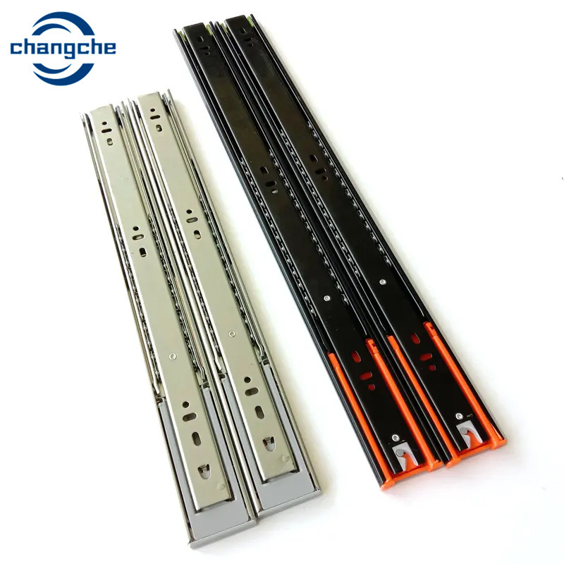 1.5mm High Density Thickened Drawer Slides Industrial Grade Solid Steel Ball Bearing Drawer Slides