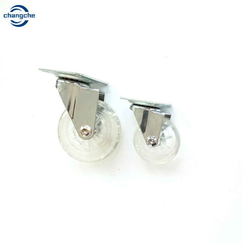 High Quality Furniture Caster 3 Inch Transparent Caster PU Gel Locking Caster Wheel